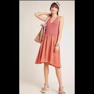 Anthropologie Dolan Fabiana Knit Dress Dusty Rose Coral Size S